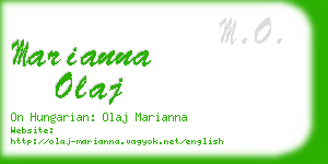 marianna olaj business card